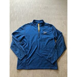 Levelwear St Louis Blues NHL Mens Medium Blue Space Dye Quarter Zip Pullover